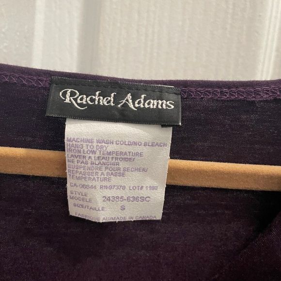 Rachel Adams Women's Short Sleeve Waterfall Neckline Blouse Size S Black - Picture 3 of 3